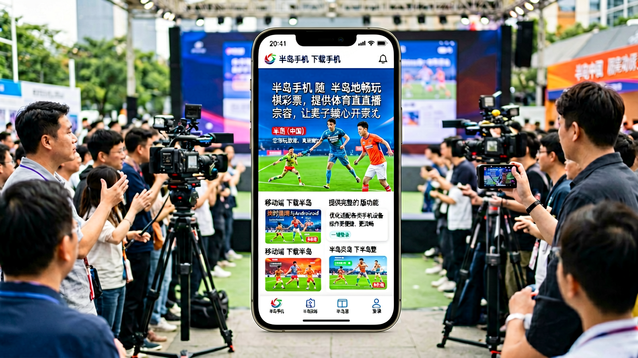 半岛手机APP下载页面与移动端界面展示